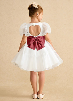 Azazie Debbie vestidos de niña de las flores Vestido de Marfil Granada de Organza de Princesa con Escote de Corazón image1
