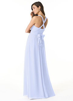 Azazie Olani Bridesmaid Dresses Lavender A-Line Off the Shoulder Chiffon Convertible Dress image3