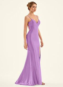 Twinkle Purple Mermaid Prom Dress image3