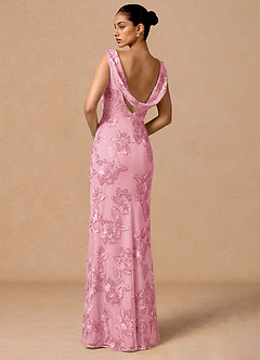 Robe Longue Rose Elowis image2