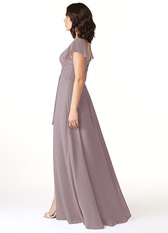 Azazie Omari Bridesmaid Dresses Dusk A-Line Chiffon Dress image3