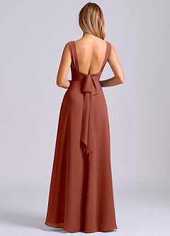 Azazie Beatrice Bridesmaid Dresses Auburn A-Line Sweetheart Neckline Chiffon Dress image2