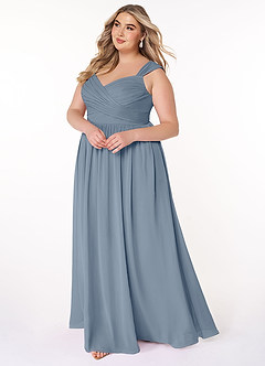 Azazie Raine Final Sale Matcha A-Line Sweetheart Ruched Chiffon Dress image9