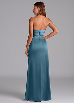 Azazie Claudelle Robes de demoiselle d'honneur Robe Sirène en Satin extensible Sans bretelle Bermude image7