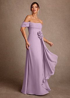 Azazie Amherst Mother of the Bride Dresses Wisteria A-Line Off the Shoulder Chiffon Dress image2