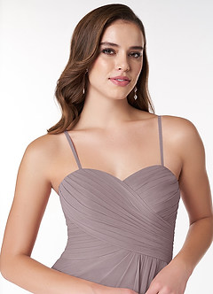 Azazie Arabella Allure Jurken voor bruidsmeisjes Converteerbaar Jurk van Chiffon met A-Lijn Sweetheart Halslijn Schemering image6