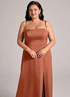 Azazie Wren Brudtärnklänningar Klä av A-Linje i Stretch Satin Axelbandslös Cederros Konvertibel image11