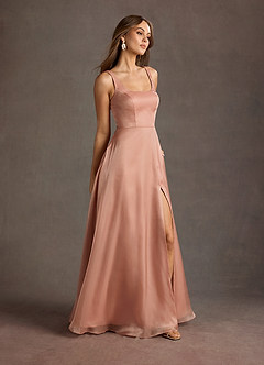 Angelique Apricot Pleated Gown image5