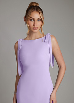 Azazie Luddie Abiti da Damigella Abito Sirena in Chiffon Fiocco Lilla image3