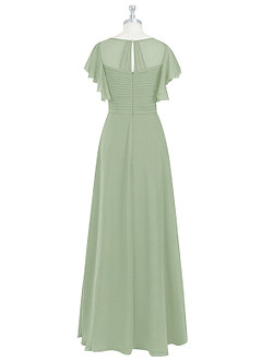 Azazie Lily Final Sale Empire Pleated Chiffon Floor-Length Dress image8