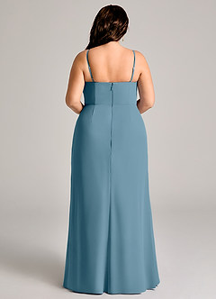 Azazie Maci Bridesmaid Dresses Bermuda Sheath Pleated Chiffon Dress image9