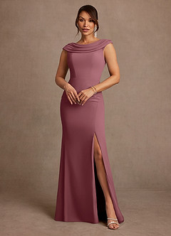 Azazie Irvine Mother of the Bride Dresses Desert Rose A-Line Pleated Chiffon Dress image2