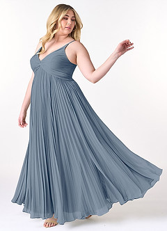 Azazie Raychelle Abiti da Damigella Abito A-Line in Chiffon con Scollo a V Crepuscolo image9