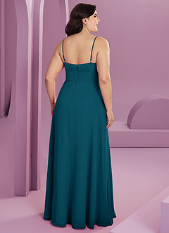 Barbie ♥ Azazie Bridesmaid Dresses Ink Blue A-Line with Pockets Chiffon Dress image8