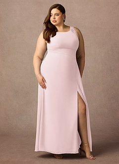 Azazie Galvan Mother of the Bride Dresses Blushing Pink A-Line Sequins Chiffon Dress image10