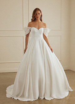 Christian Siriano Bridal for Azazie 2013 Wedding Dresses Drop Wasit Stretch Satin and Organza Ball Gown image1