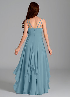 Azazie Karan Junior Moody Blue A-Line Chiffon Dress image2