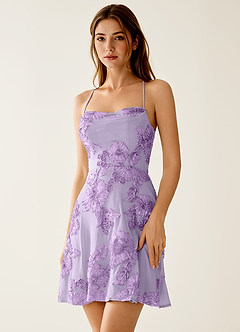 Lysandra Wisteria Stretch 3D Flowers Corset Mini Dress image4