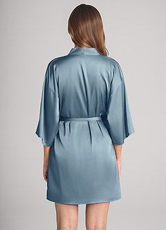 front Klassisk satinmorgonrock