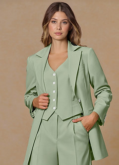 Rowan Dusty Sage Refined Weave Performance blazer