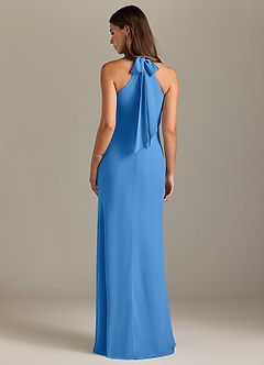 Azazie Doretta Bridesmaid Dresses Blue Jay Mermaid Pleated Chiffon Dress image8