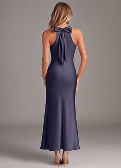 Azazie Doretta Bridesmaid Dresses Stormy Mermaid Pleated Stretch Satin Dress image6