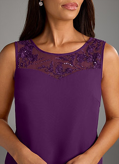 Azazie Maura Mother of the Bride Dresses Grape Jumpsuit/Pantsuit Sequins Chiffon Dress image5