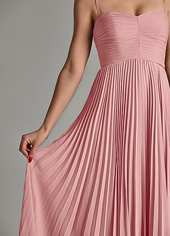 Azazie Chiana Vestidos de madrinha de casamento Vestido Rosa Empoeirada de Chiffon de Linha A com Sem alças image7