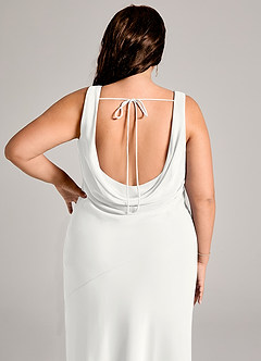 Azazie Rylina Bridesmaid Dresses White Mermaid Pleated Chiffon Dress image11