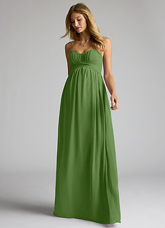 Azazie Llana Maternity Bridesmaid Dresses A-Line Chiffon Floor-Length Dress image3