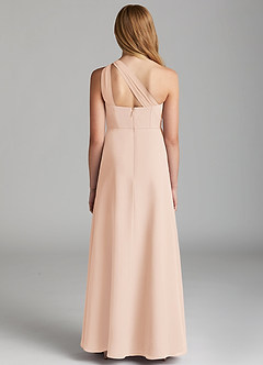 Azazie Maive Junior English Rose A-Line Pleated Chiffon Dress image3