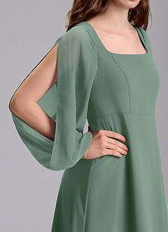 Azazie Bondi Junior Jurk van Chiffon met A-Lijn Blouson Eucalyptus image8