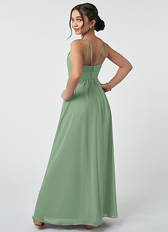 Azazie Leighton Matcha de Gasa/ Chiffon de Mono con Plisado image5