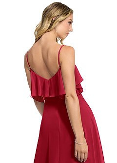 Azazie Jean Bridesmaid Dresses Scarlet A-Line Chiffon Convertible Dress image5