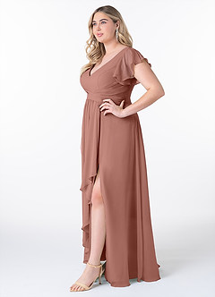 Azazie Omari Bridesmaid Dresses Cedar Rose A-Line Chiffon Dress image9