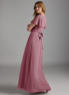 Azazie Zaniah Bridesmaid Dresses Vintage Mauve A-Line Chiffon Dress image7