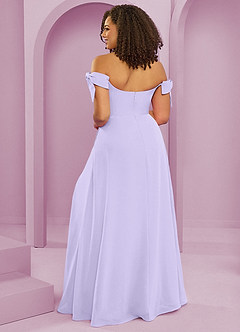 Barbie ♥ Azazie Brautjungfernkleider Wandelbar A-Linie Schulterfrei Chiffon Kleid Flieder image8
