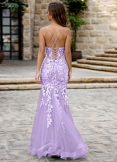 Dentelle Purple Mermaid Prom Dress image2