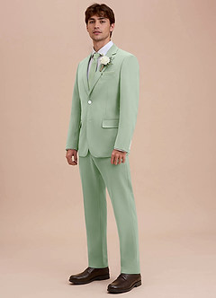 front Ethan Dusty Sage Refined Weave Suit
