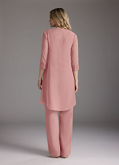Azazie Maura Mother of the Bride Dresses Dusty Rose Jumpsuit/Pantsuit Sequins Chiffon Dress image5