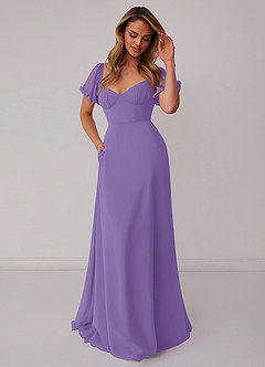 Barbie ♥ Azazie Bridesmaid Dresses Tahiti A-Line Pleated Chiffon Dress image5