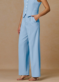 front Rowan Azul Cielo Pantalones de rendimiento de tejido refinado