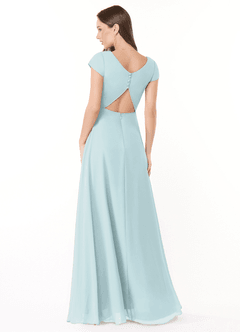 Azazie Hainsly Final Sale Mist A-Line Sweetheart Neckline Chiffon Dress image2