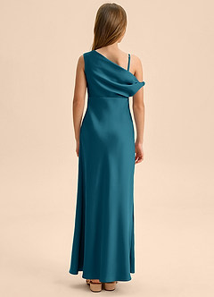 Azazie Emerson Junior Klä av Tubklänning i Stretch Satin Av axeln image2