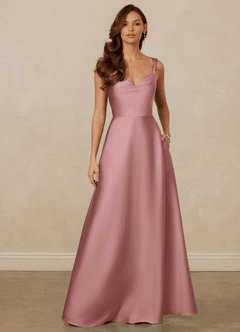 Christian Siriano Bridal for Azazie 1001 Brautjungfernkleider A-Linie Herzausschnitt Stretch-Satin Kleid Altrosa image1