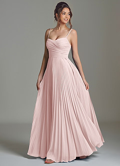 Azazie Catie Bridesmaid Dresses Blushing Pink A-Line Sweetheart Neckline Chiffon Dress image5