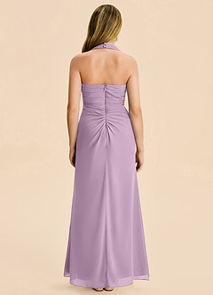 Azazie Destiny Junior Wisteria Sheath Ruched Chiffon Dress image2