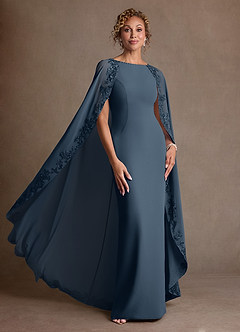 Azazie Artemisia vestidos de madre de la novia Vestido de Neptuno de Gasa de Corte Recto con Encaje image5