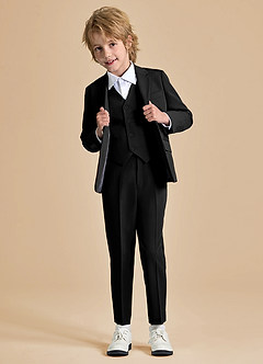 front Oliver Boys Black 3-Piece Suit