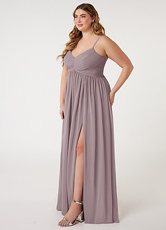 Azazie Alia Bridesmaid Dresses Dusk A-Line Pleated Chiffon Dress image8